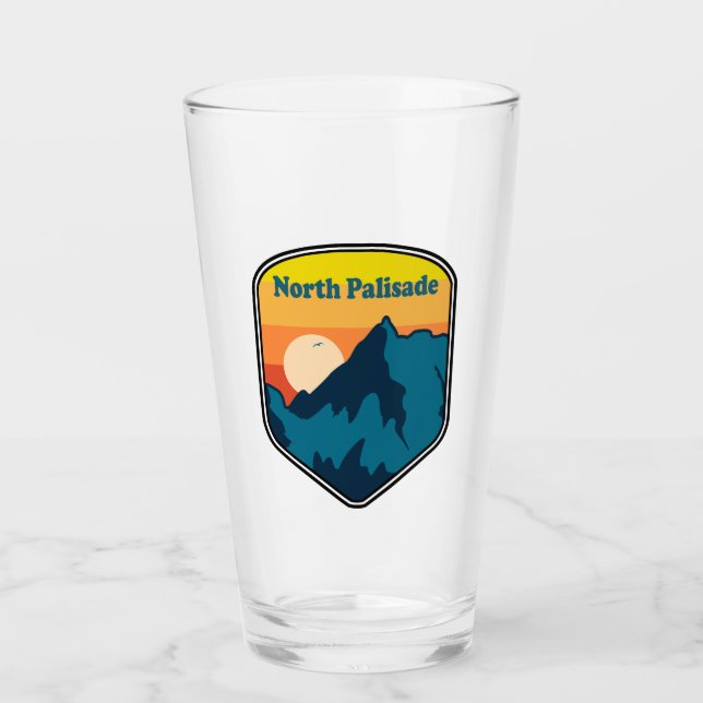North Palisade California Soluppgång Glaskopp (Framsida)