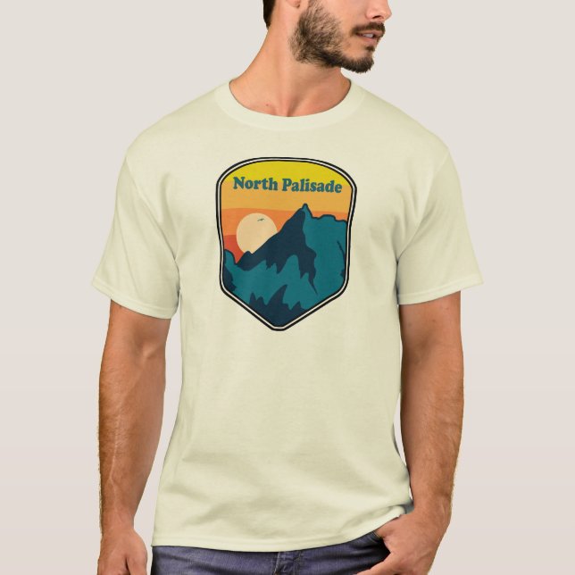 North Palisade California Soluppgång T Shirt (Framsida)