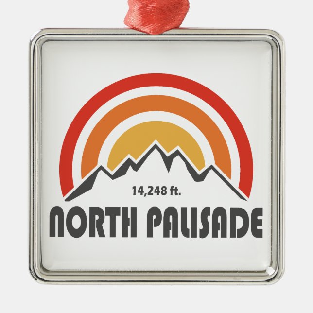 North Palisade Kalifornien Julgransprydnad Metall (Framsidan)