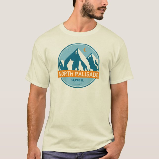 North Palisade Kalifornien Stjärnor Måne T Shirt (Framsida)