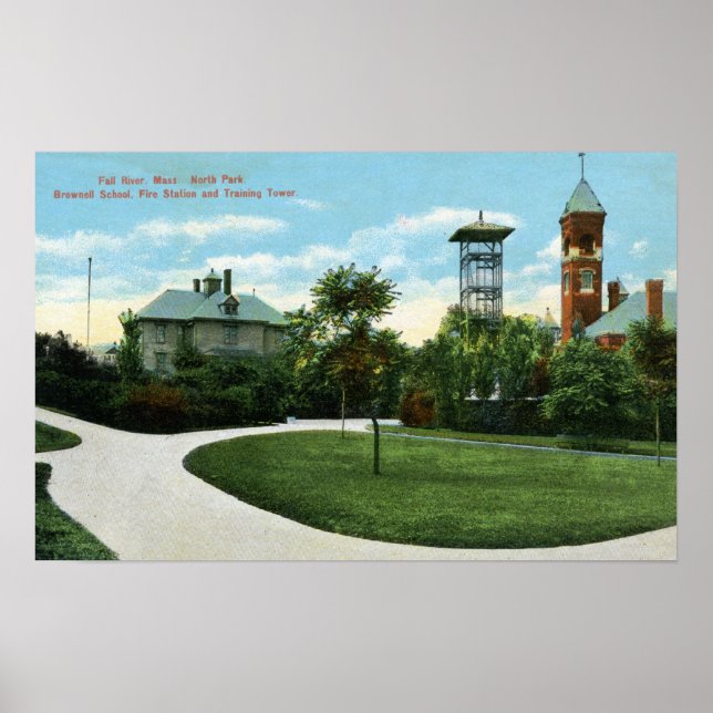 North Park View of Brownell School, Fire Poster (Framsidan)