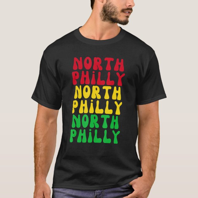 North Philly Neighborhood City Brotherly Love Phil T Shirt (Framsida)