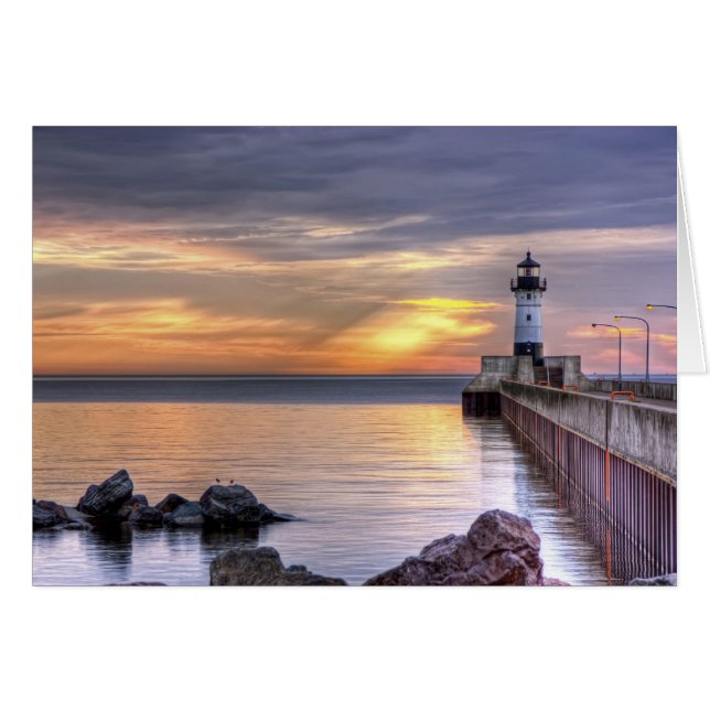 North Pier-förmiddagen Hälsningskort (Framsidan Horizontal)