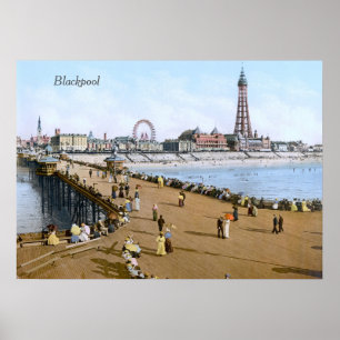 North Pier in Blackpool, England (1900) Poster