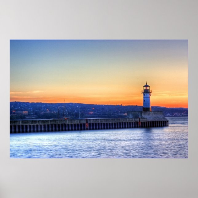 North Pier och Lighthouse Poster (Framsidan)
