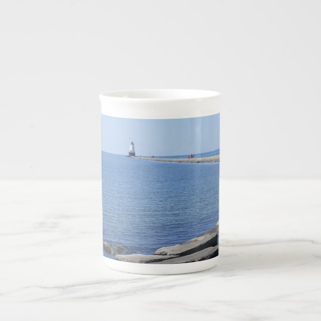 North Pierhead Lighthouse, Ludington, MI   Benporslin Mugg (Framsidan)