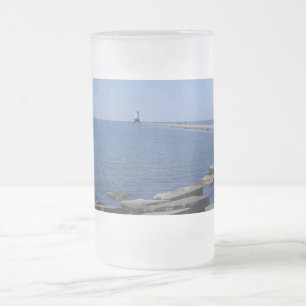 North Pierhead Lighthouse, Ludington, MI Frostat Ölglas