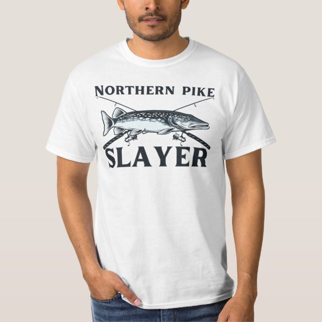 North Pike Sayer Pike Fishing T Shirt (Framsida)