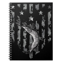 North Pike Tiger Musky Fishing Flagga Camo
