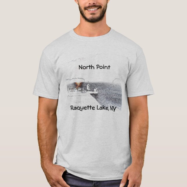 North Point Raquette sjö, NY T-shirt (Framsida)