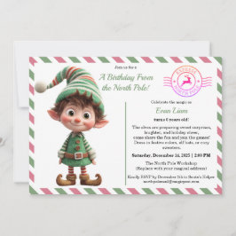 North Pole Birthday Magic | Enchanted Elf Inbjudningar