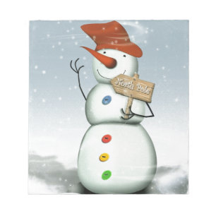 North Pole Bound Snögubbe Anteckningsblock