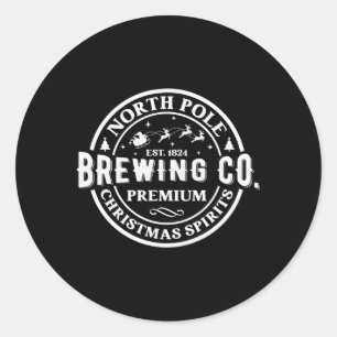 North Pole Brewing Co Company Spirits Runt Klistermärke