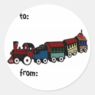 North Pole Choo Choo Runt Klistermärke