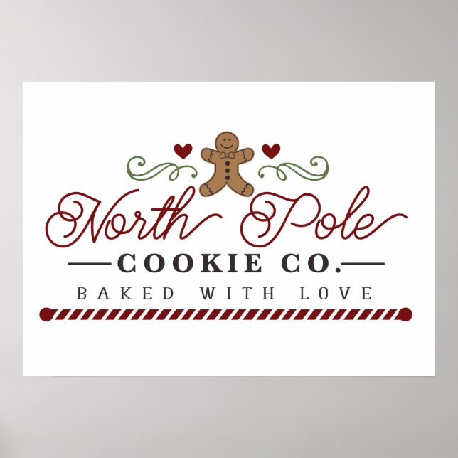 North Pole cookie-företag jul Poster (Framsidan)