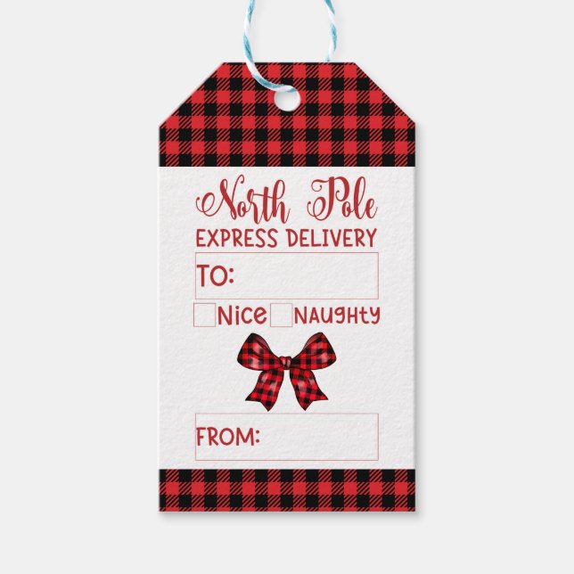 North Pole Delivery-jul Presentetikett (Framsidan)