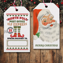 North Pole Elf Express Delivery från Santa Presentetikett