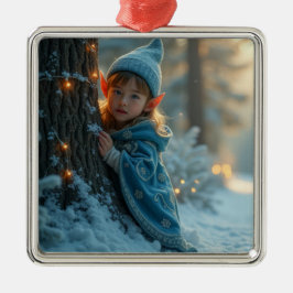 North pole Elf in the winter Julgransprydnad Metall