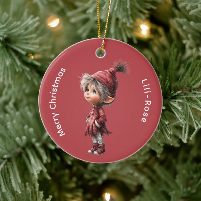 North Pole Elf Magic Whimsical Christmas KeepsakE Julgransprydnad Keramik (Träd)