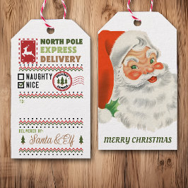 North Pole Express Delivery från Santa Presentetikett