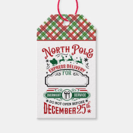 North Pole Express leverans jul Presentetikett