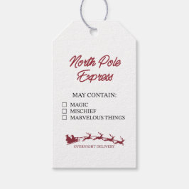 North Pole Express Presentetikett