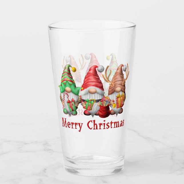 North Pole Gnomes Trio Drinking Glass Glaskopp (Framsida)