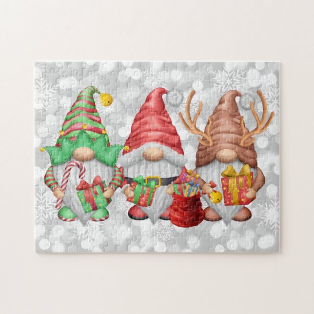 North Pole Gnomes Trio Puzzle Pussel (Horisontell)