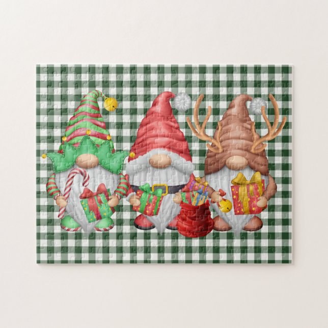 North Pole Gnomes Trio Puzzle Pussel (Horisontell)