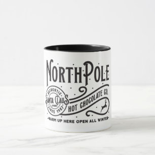 North Pole Hett Chocolate Company/jul Mugg