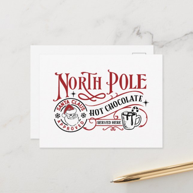 North Pole-hett choklad Helg Vykort (Fram/Back In Situ)