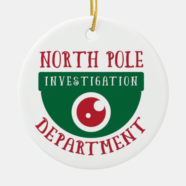 North Pole Investigation Department - Jul Julgransprydnad Keramik (Framsidan)