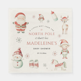 North Pole jul Express Delivery Baby Shower Pappersservett