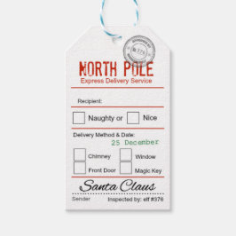 North Pole-jul Presentetikett