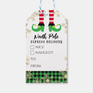 North Pole-jul Presentetikett
