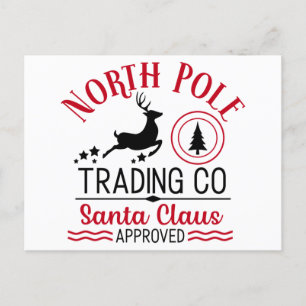 North Pole Julhandels Julkort Helg Vykort