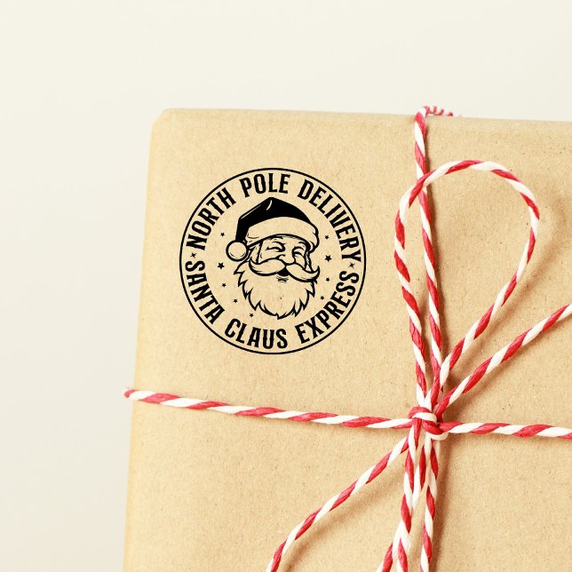 North Pole Jultomten Express Speciell Delivery Självfärgande Stämpel (Skapare uppladdad)