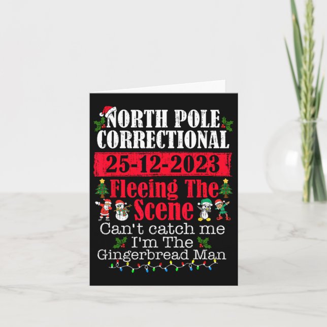 North Pole Kriminalvårdsanstalt Flyr Från Platsen  Kort (Framsida)