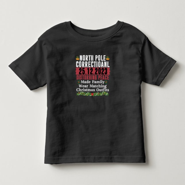 North Pole Kriminalvårdsanstalt stör fredsfamilj T Shirt (Framsida)