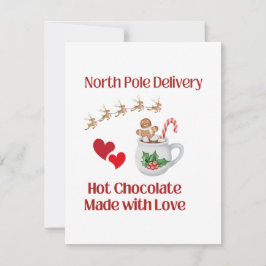 North Pole-leverans på en  Julkort