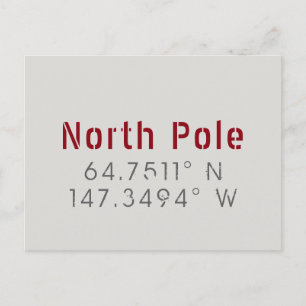 North Pole Longitud Latitude-vykort Vykort