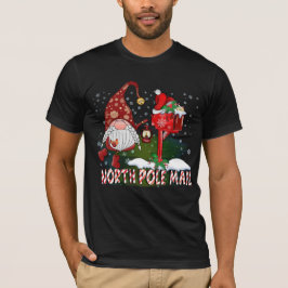 North Pole Mail Gnome T Shirt