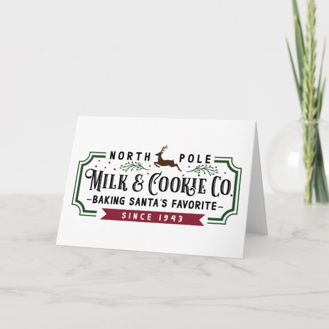 North Pole Mjölk & Cookie Co. Kort (Framsida)