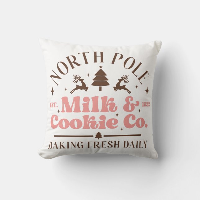 North Pole Mjölk & Cookie Co Kudde (Framsida)