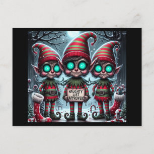 North Pole Naughty Elfs vykort för Helgdag