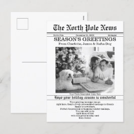 North Pole News-Personligen Helg Vykort