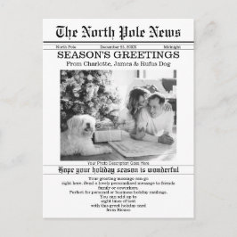 North Pole News-Personligen Helg Vykort
