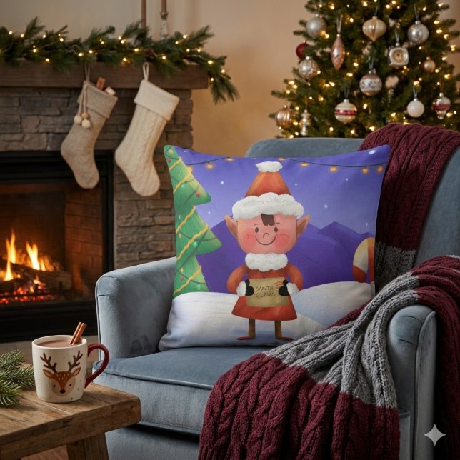 North Pole önskar alv kastkudde Kudde (Skapare uppladdad)