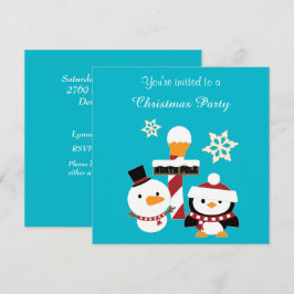 North Pole Penguin Julfest Inbjudningar