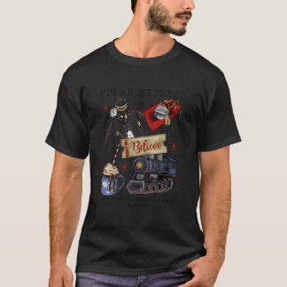North Pole Polar Express All Abroad Santa T Shirt